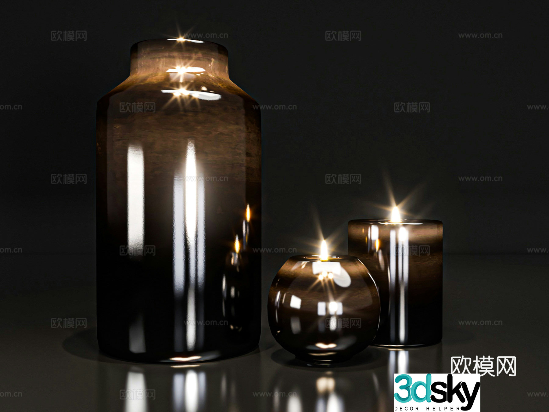 Candle ornament 3d model