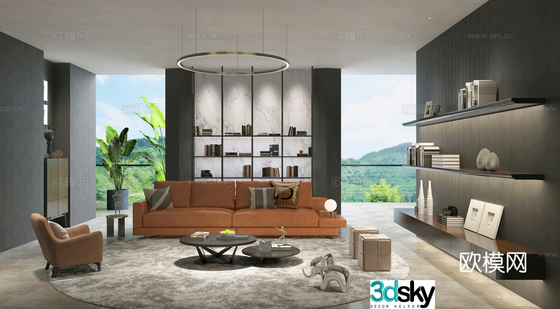 Modern living room 3d model