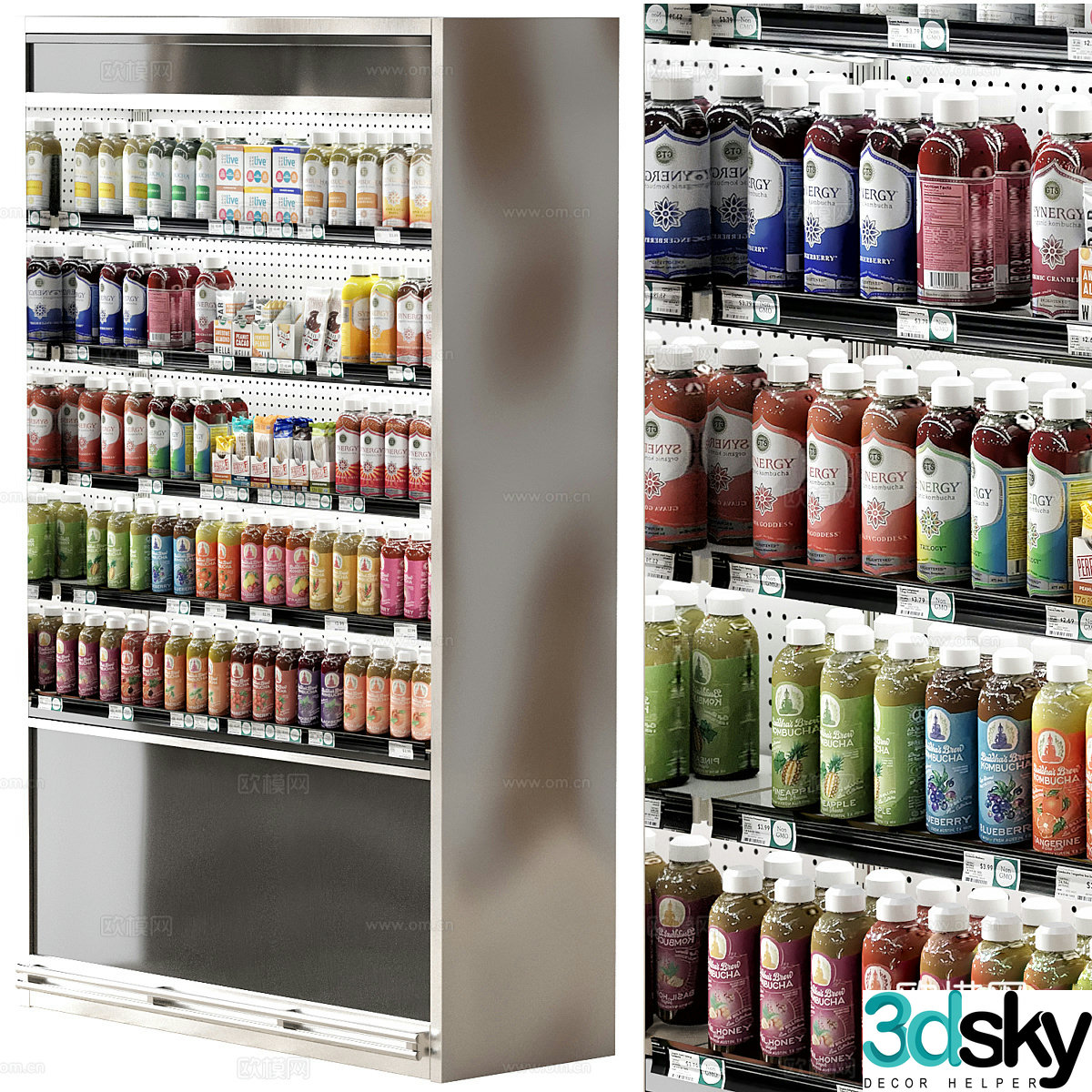 Retail industry shelf 3D model