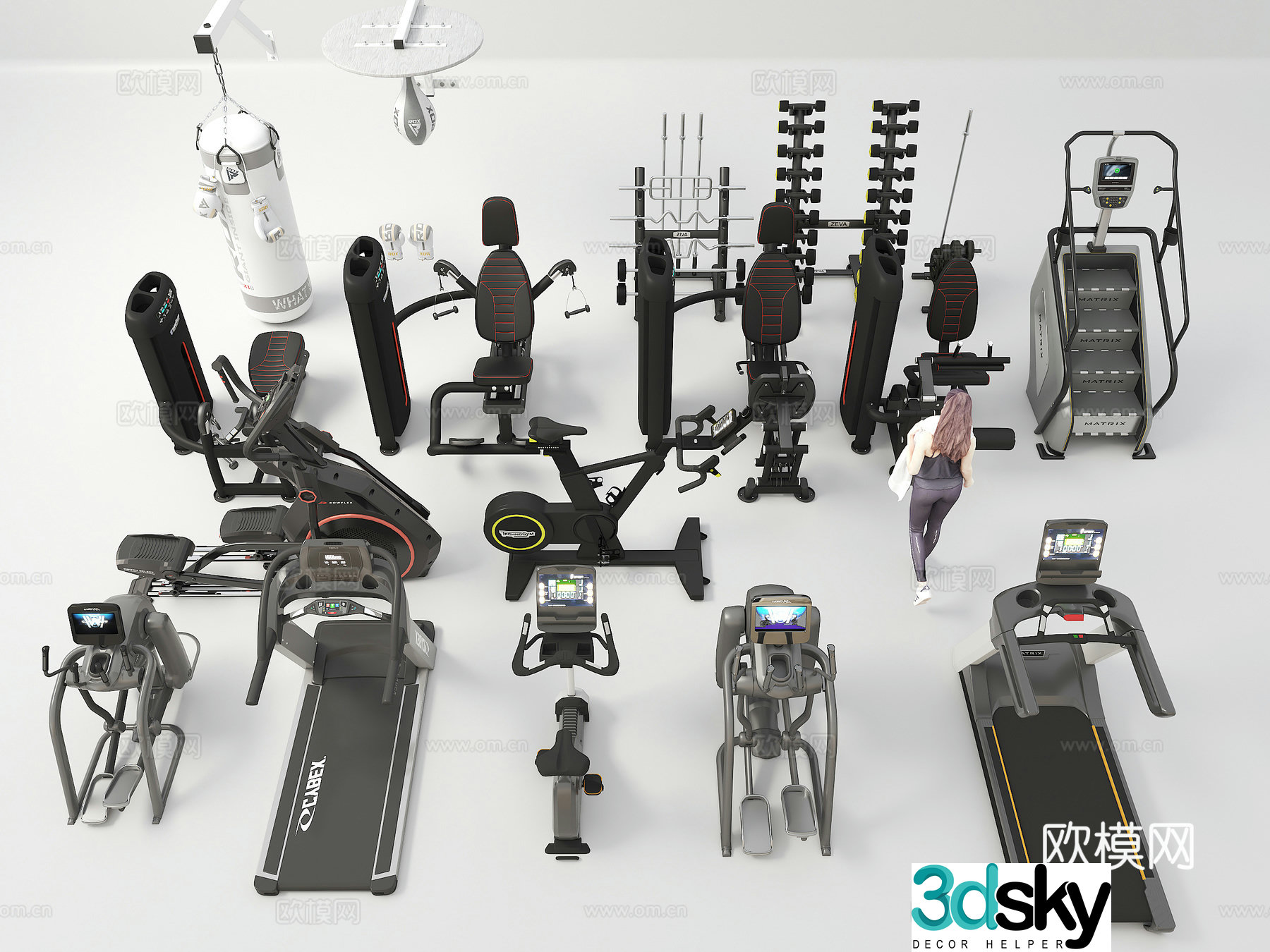 Fitness equipment 3d model