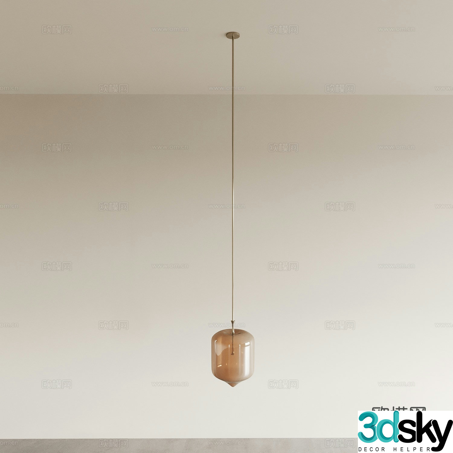 Bedside Chandelier Glass Chandelier 3D Model