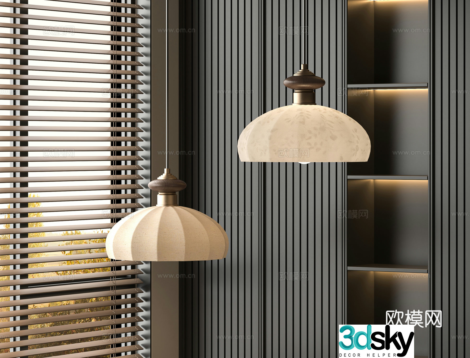 French bedside chandelier 3d model