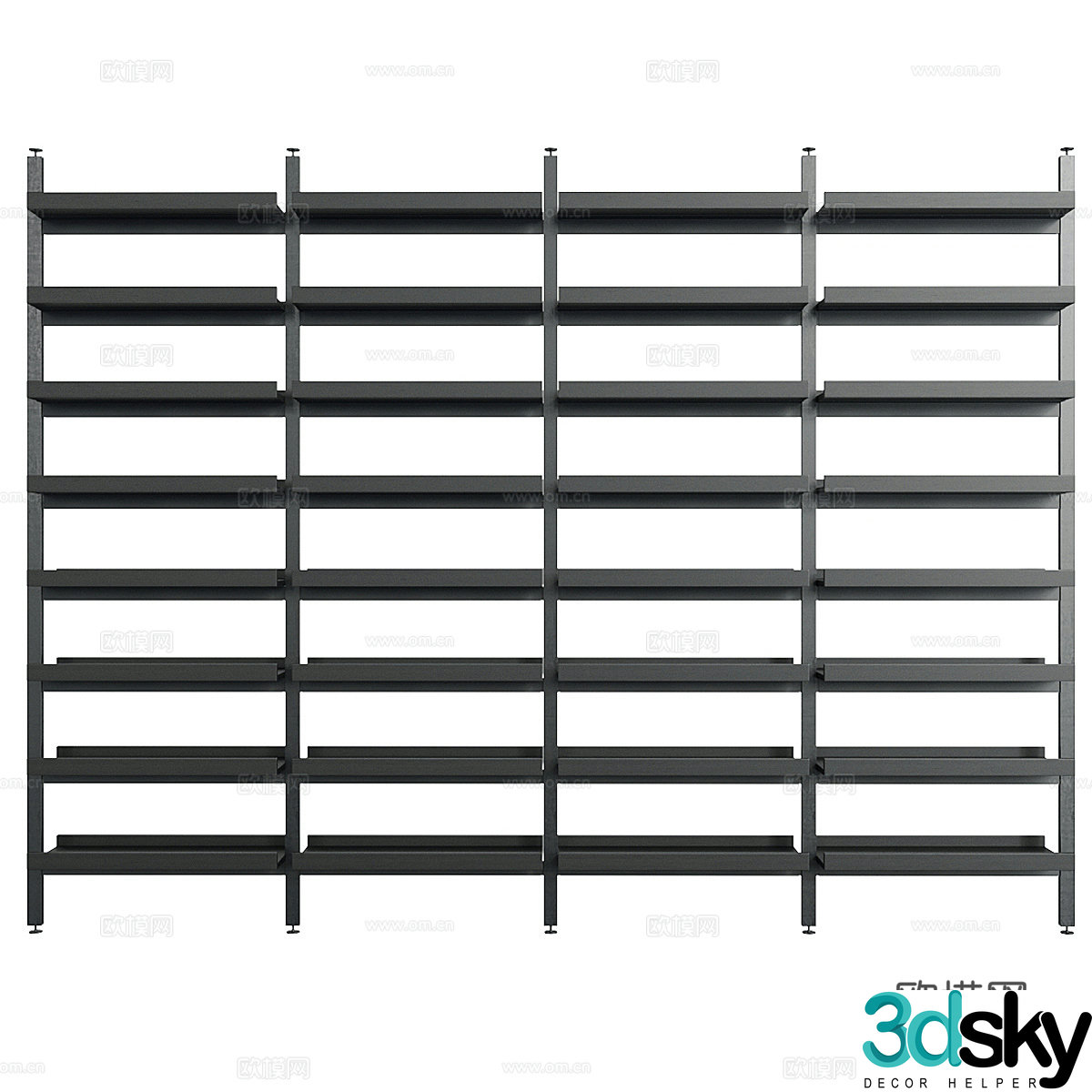 Modern showcase shelves 3d model