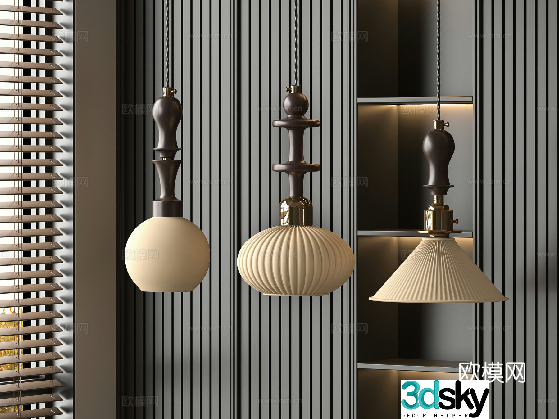 3D model of medieval style chandelier