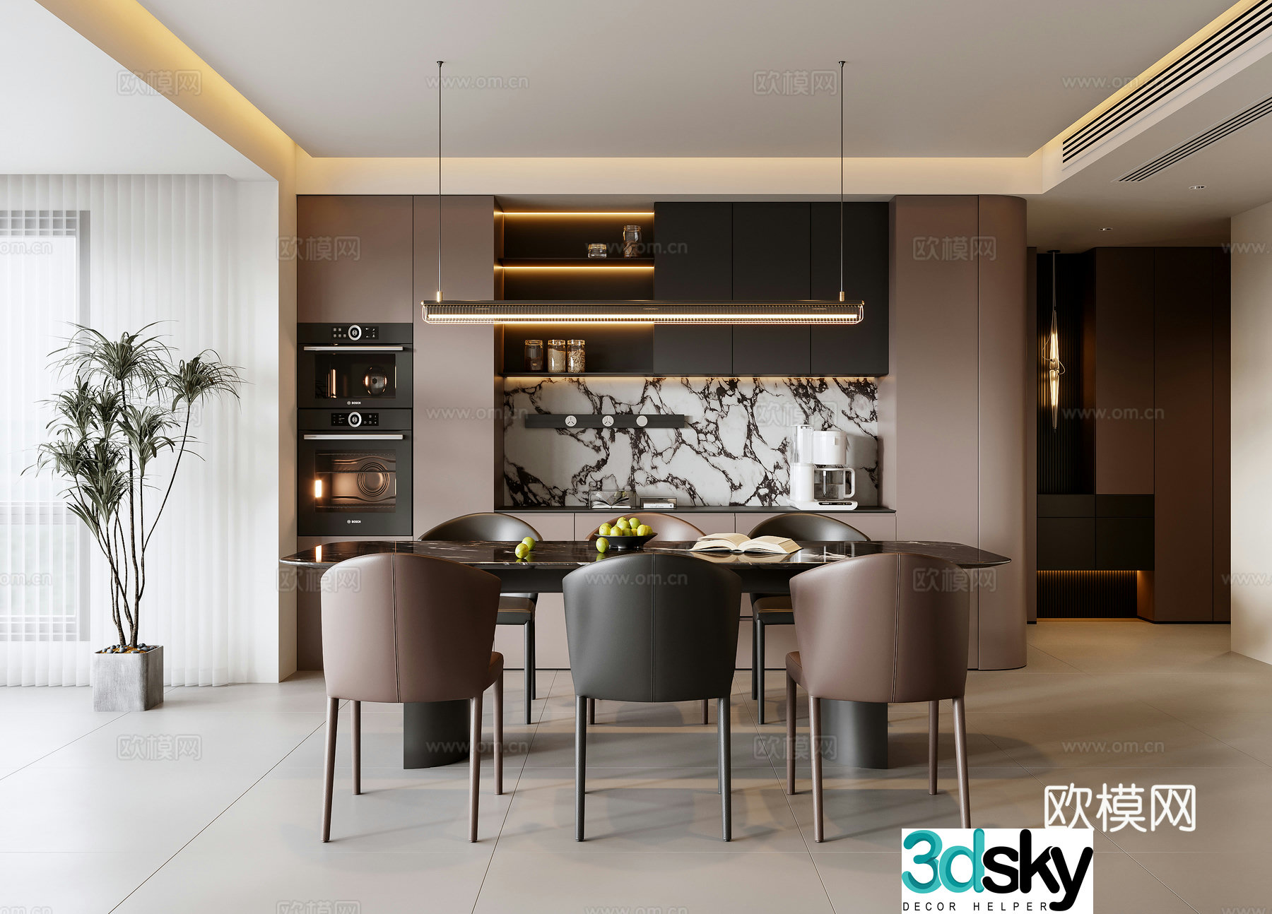 Italian restaurant 3d model