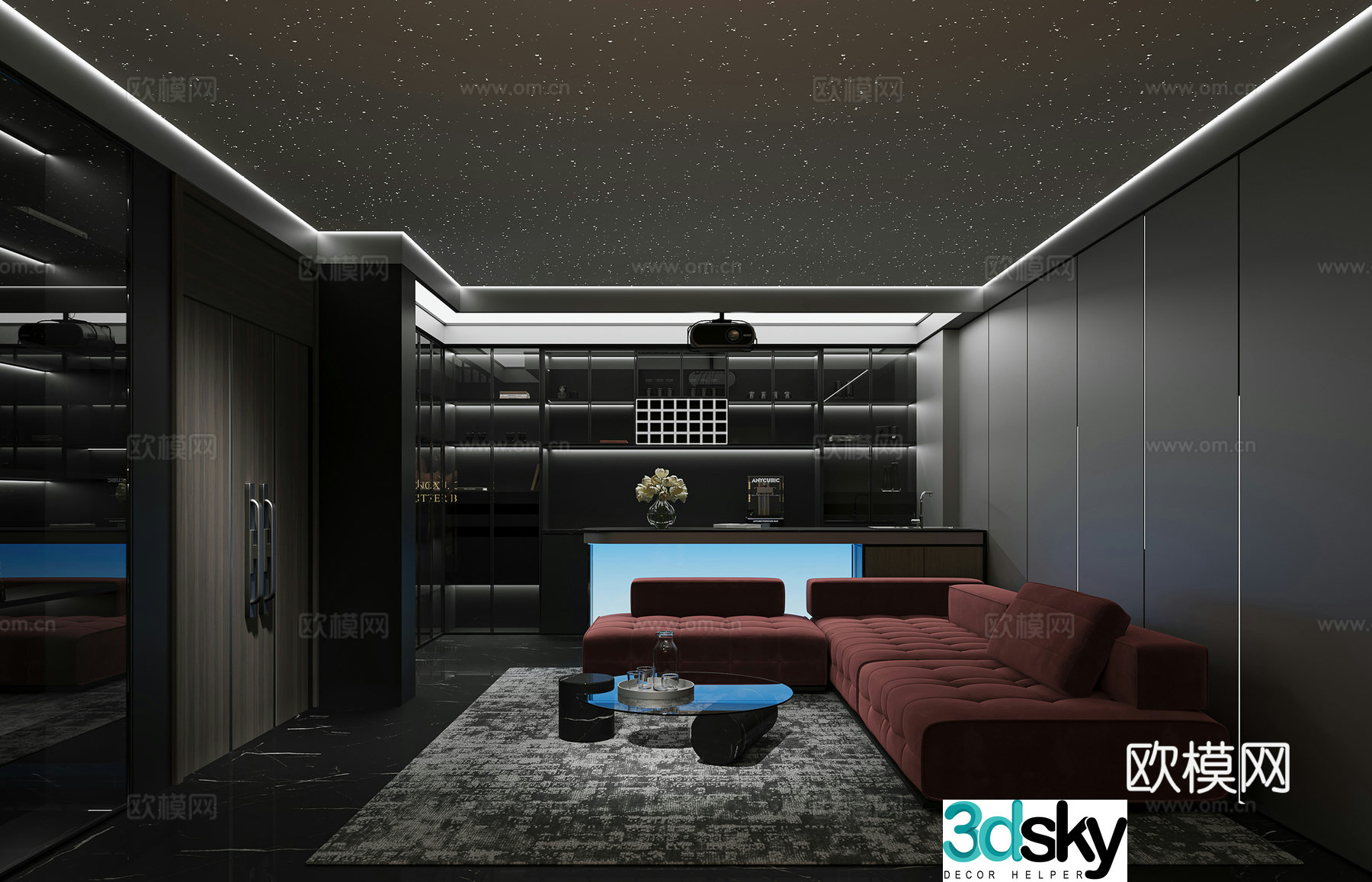 Modern KTV box 3D model