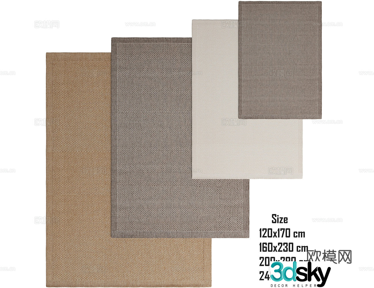 Wasabi Carpet Square Carpet 3D Model