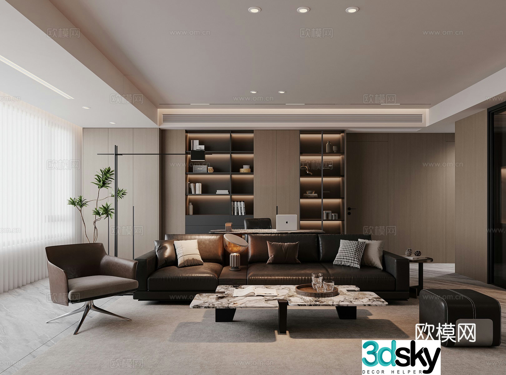 Italian living room 3d model