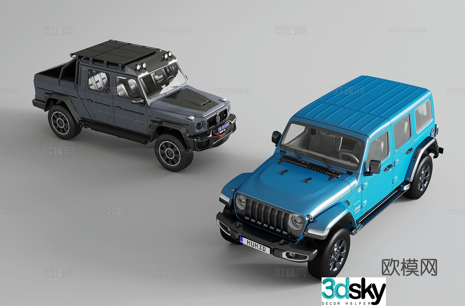 Hyundai car off-road vehicle transportation pickup truck 3d model