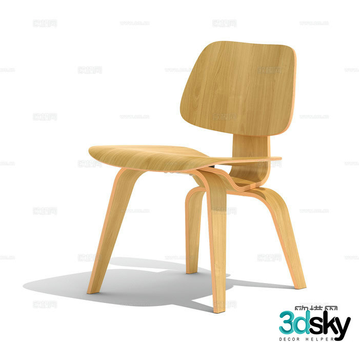 Chair wooden chair 3D model