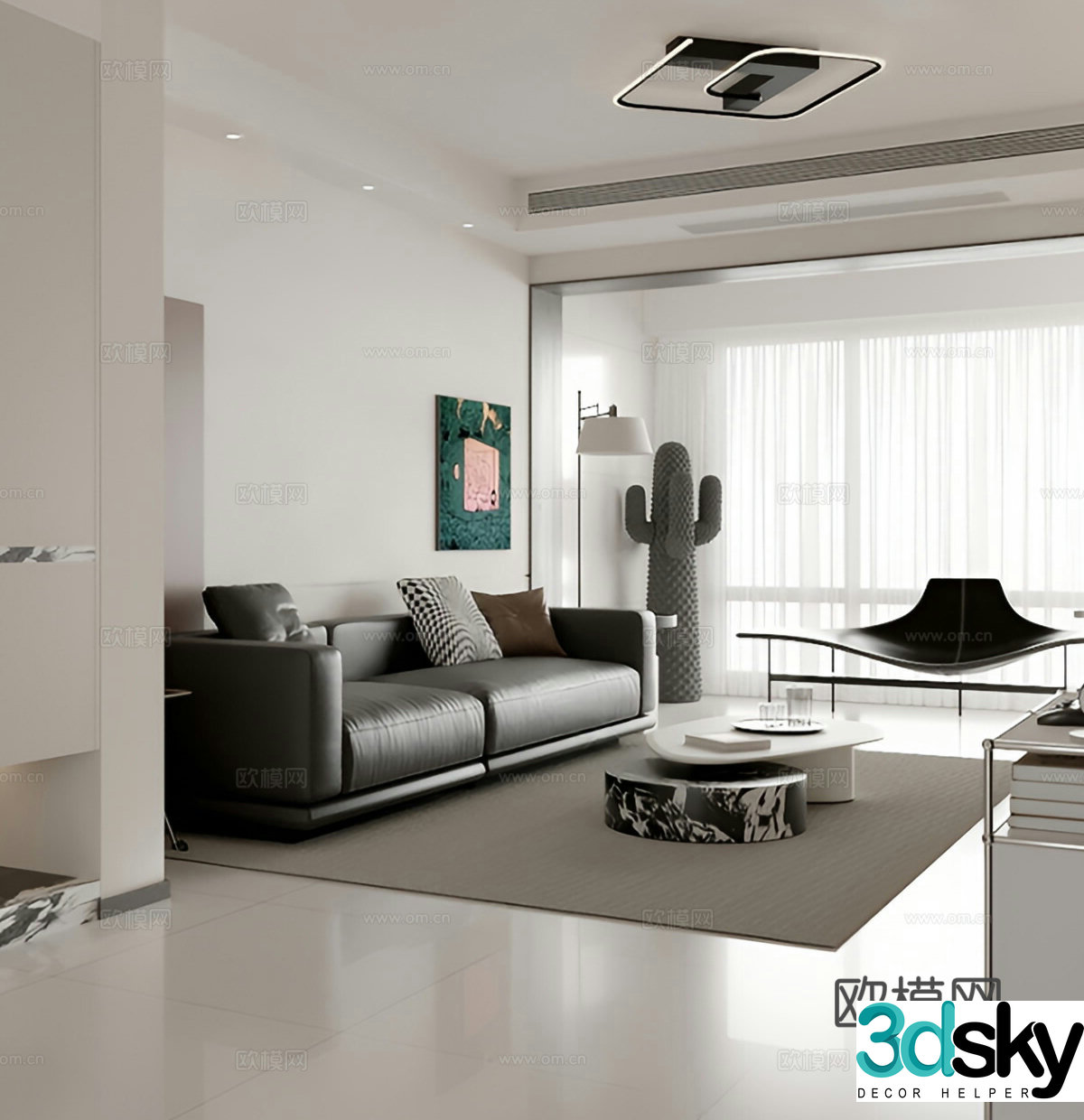 Modern living room 3d model
