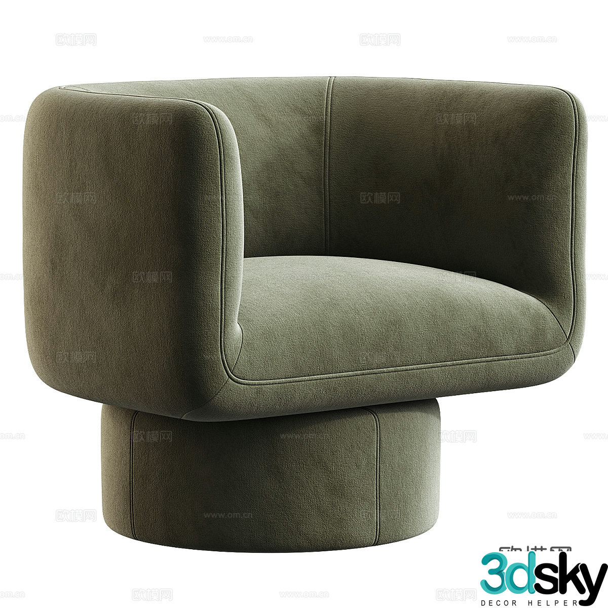 Casual sofa 3d model