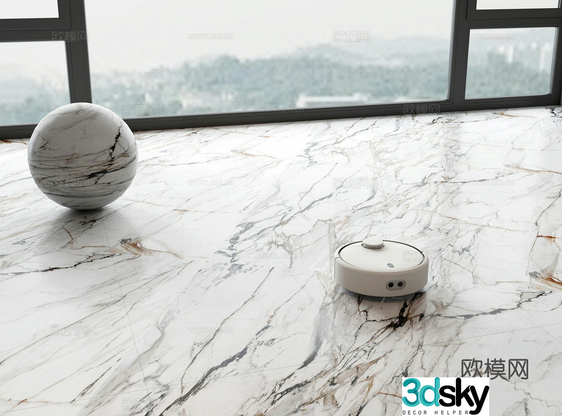 Modern floor tiles 3d model
