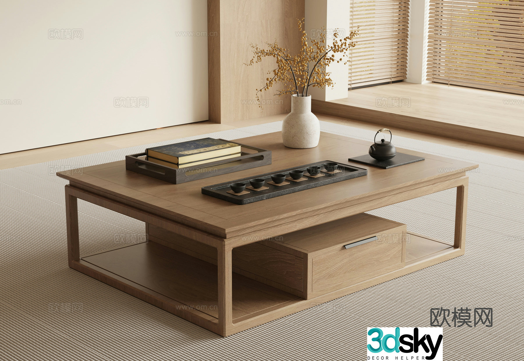 New Chinese coffee table 3D model