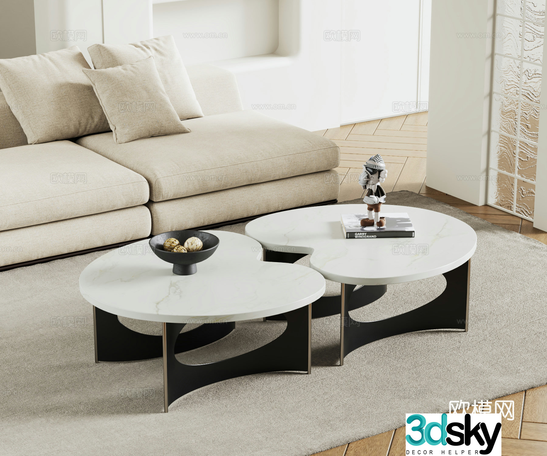 Modern coffee table 3d model
