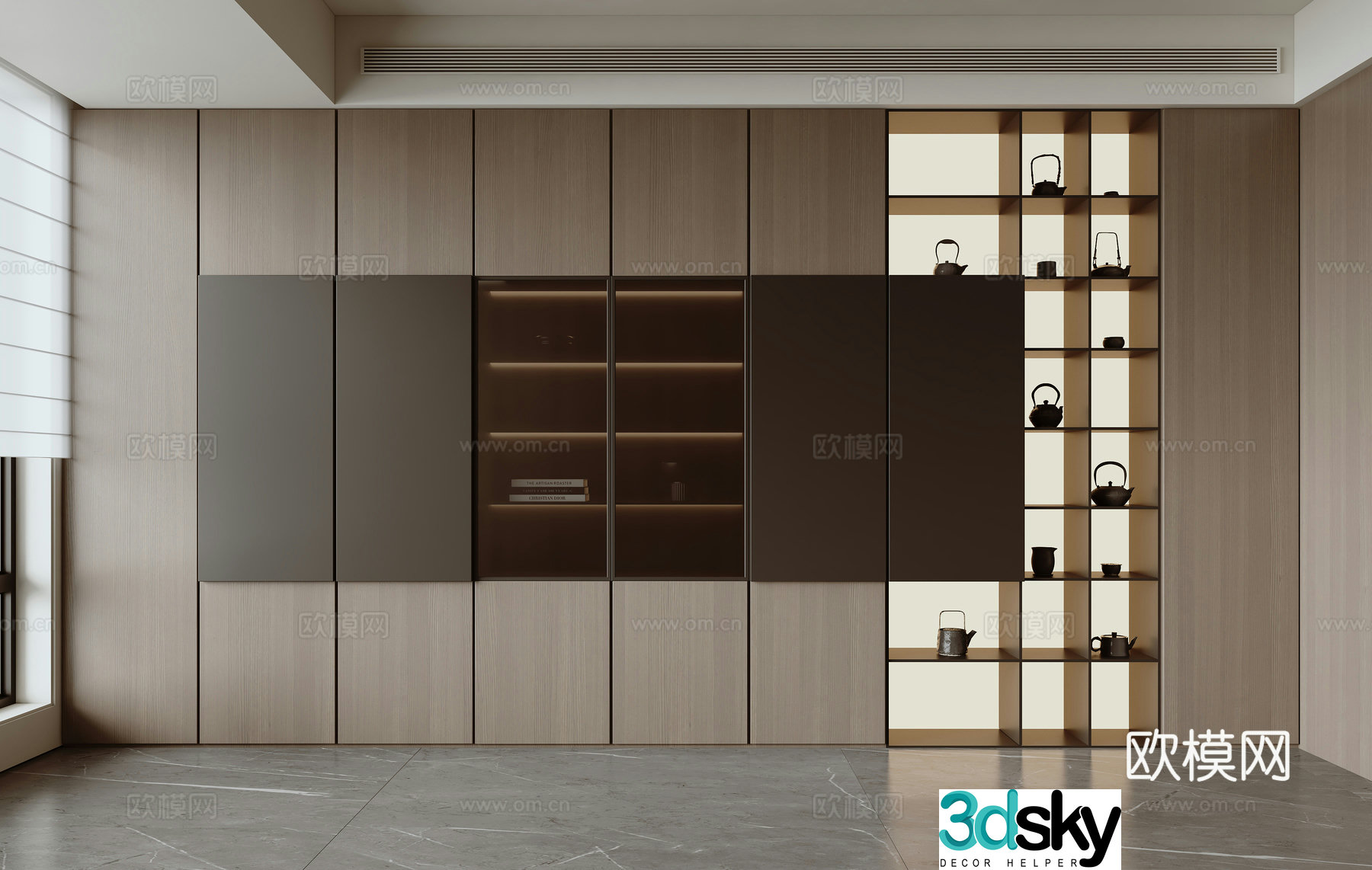 Modern tea cabinet 3d model