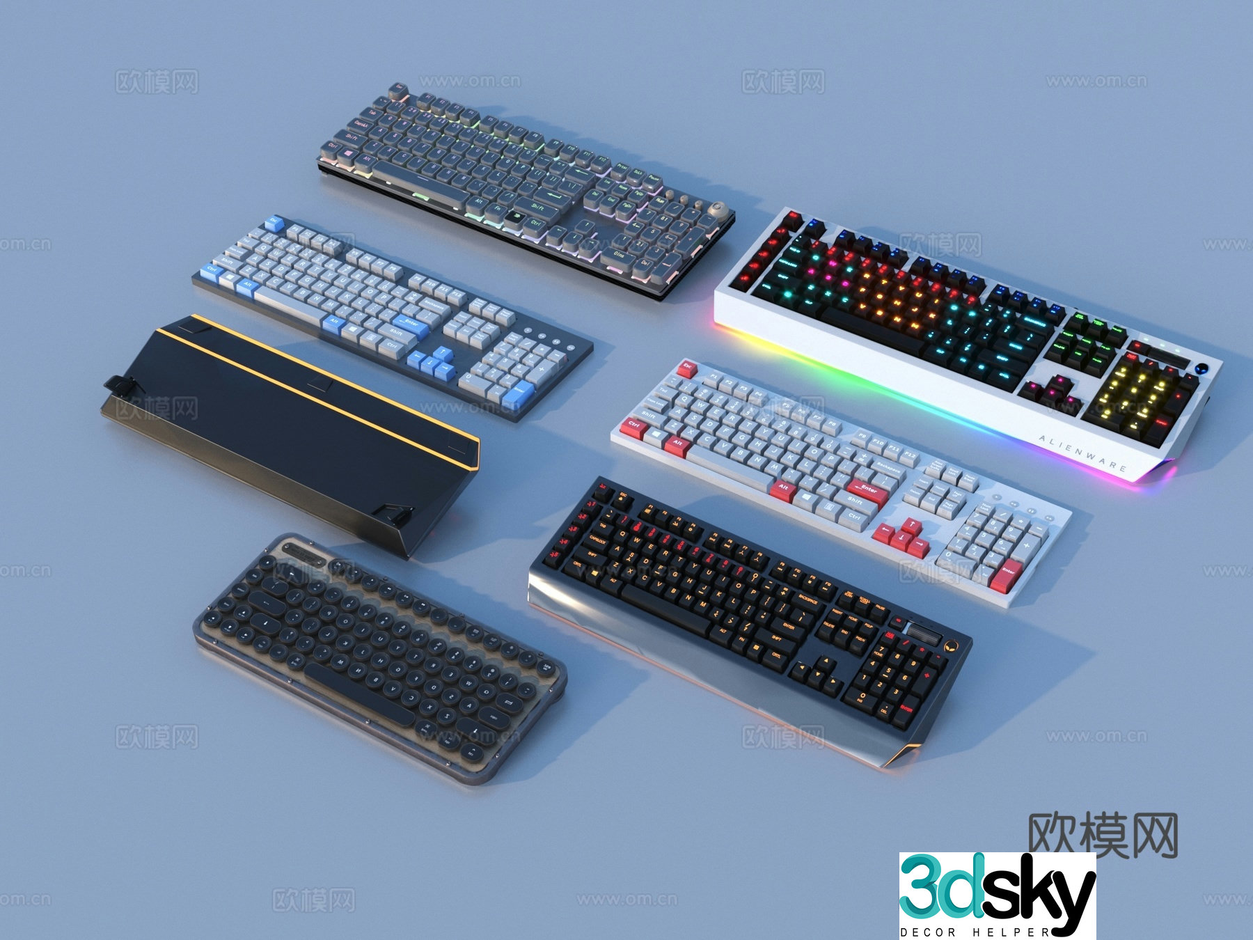keyboard wireless keyboard computer accessories 3d model