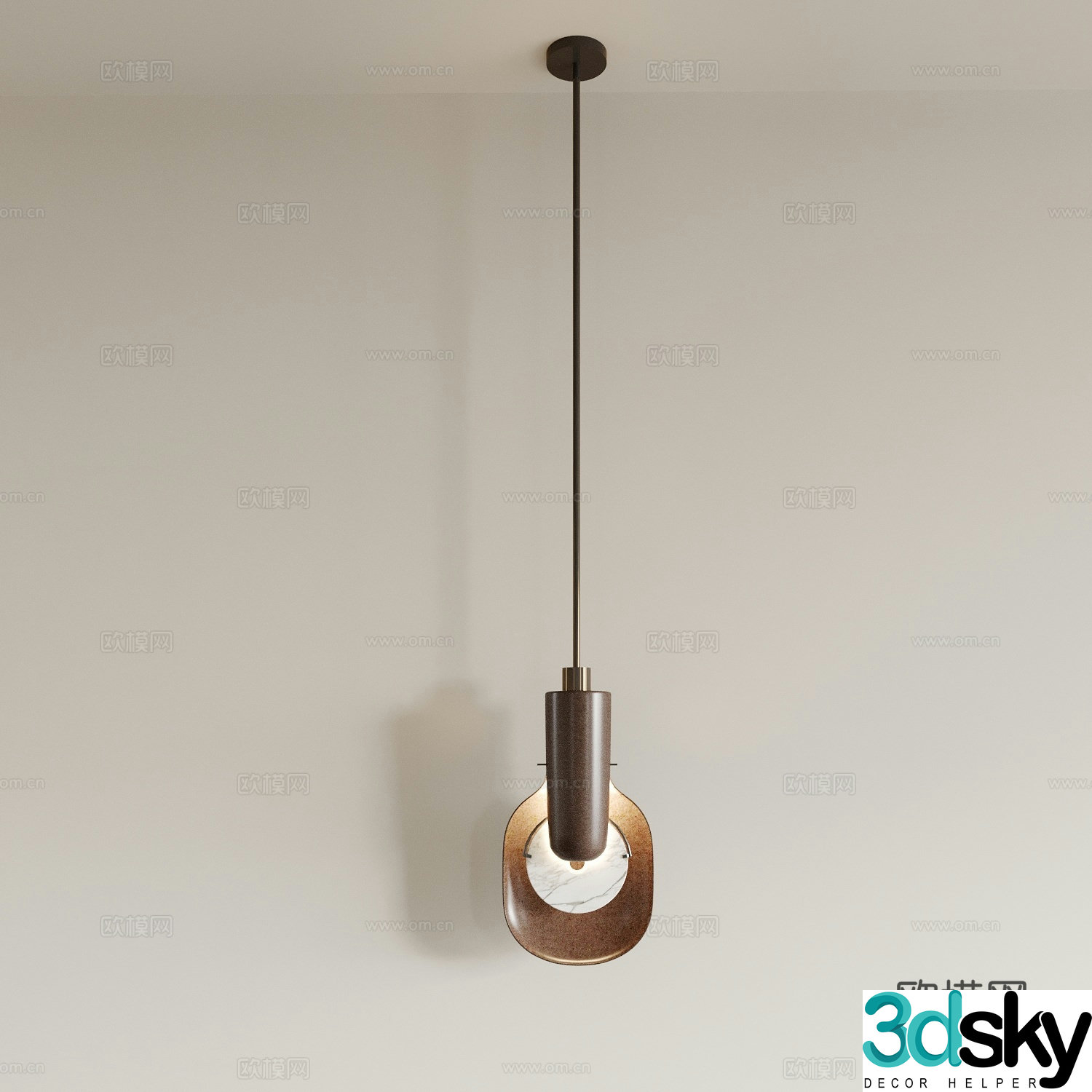 Modern chandelier bedside lamp night light 3d model