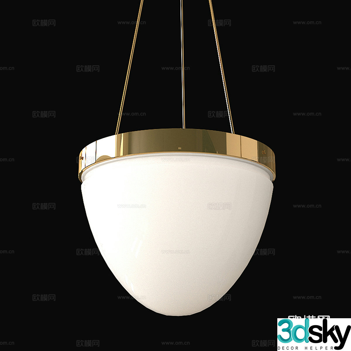 Light luxury chandelier 3d model