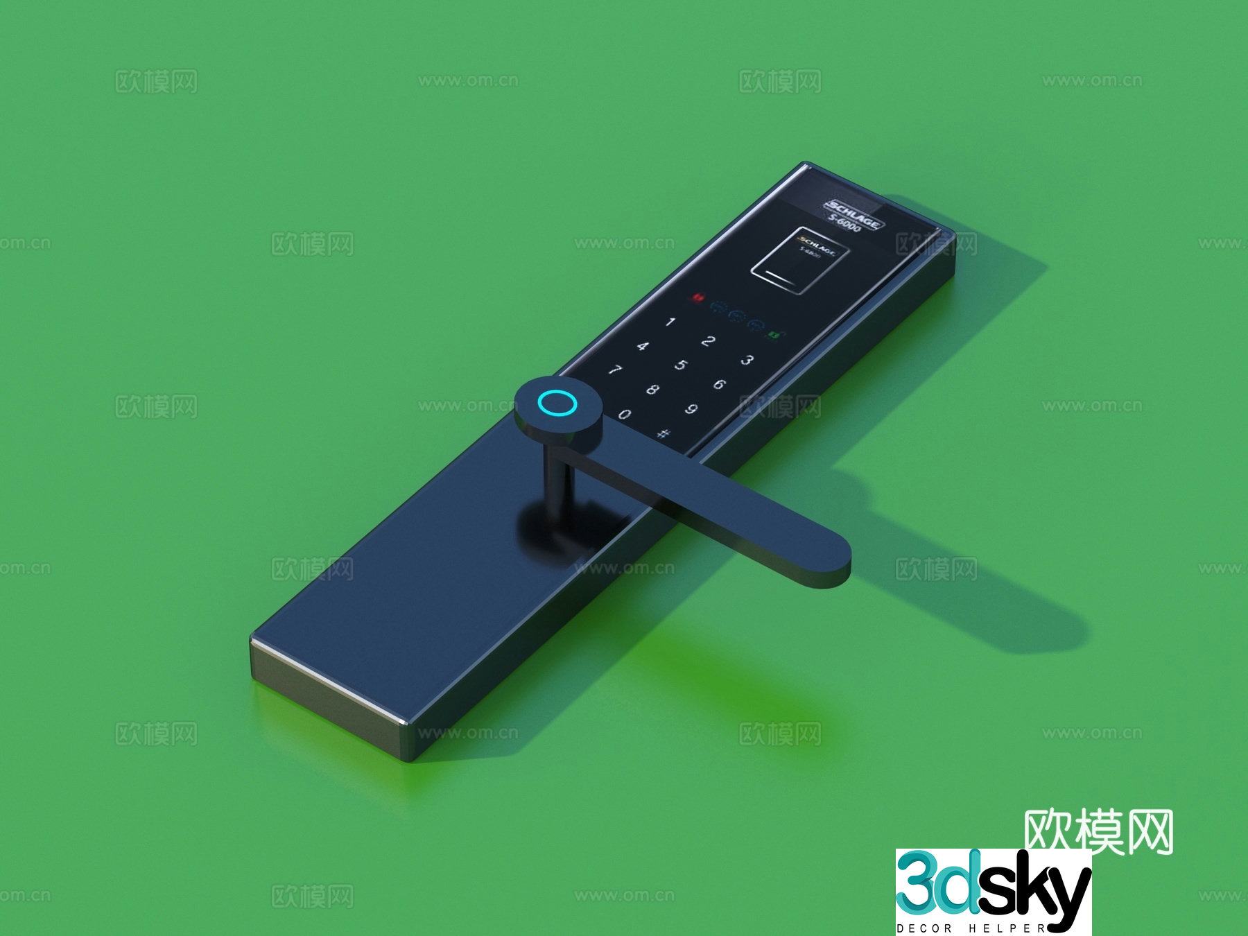 Smart lock Fingerprint lock Password lock 3d model