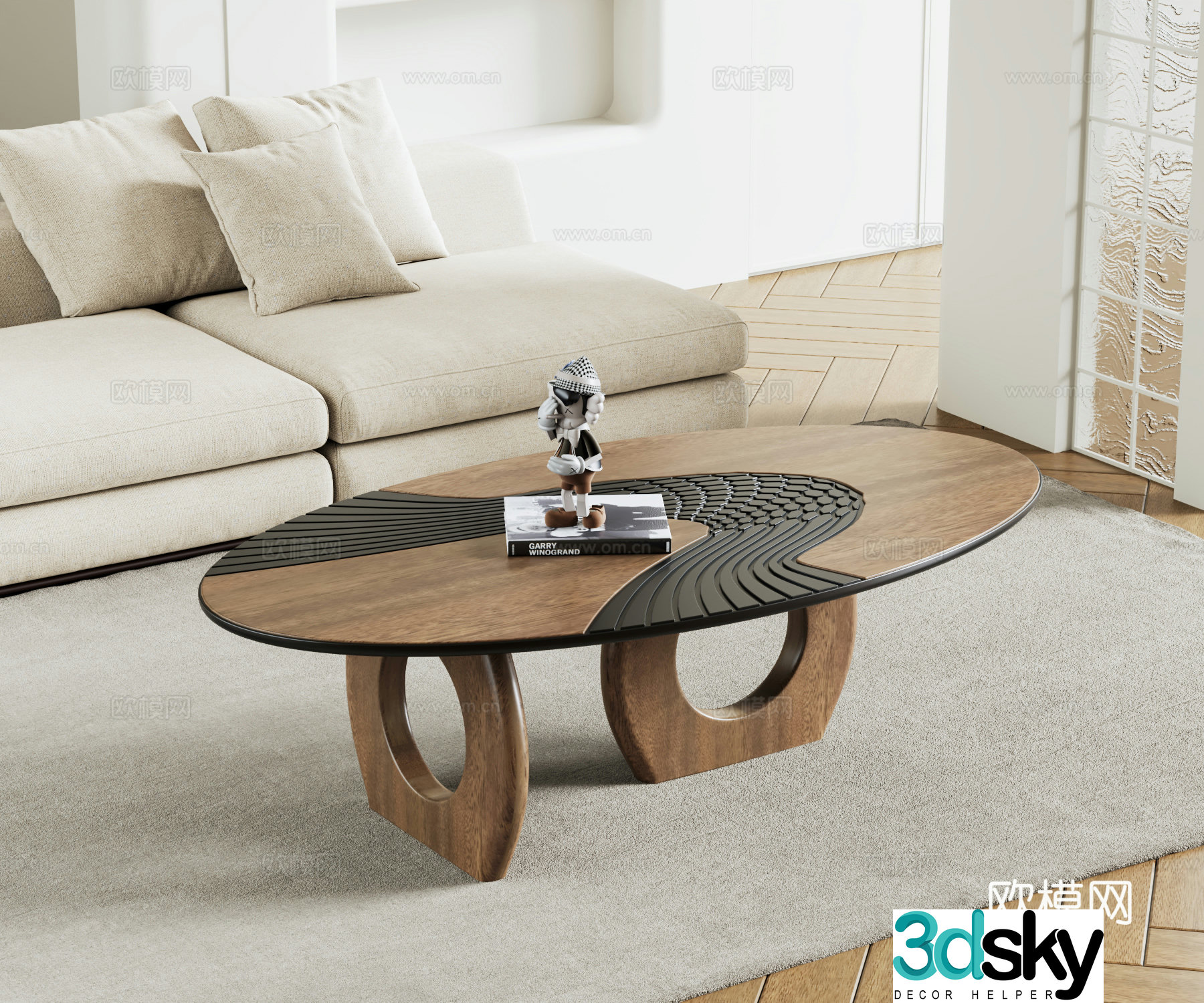 Modern coffee table 3d model