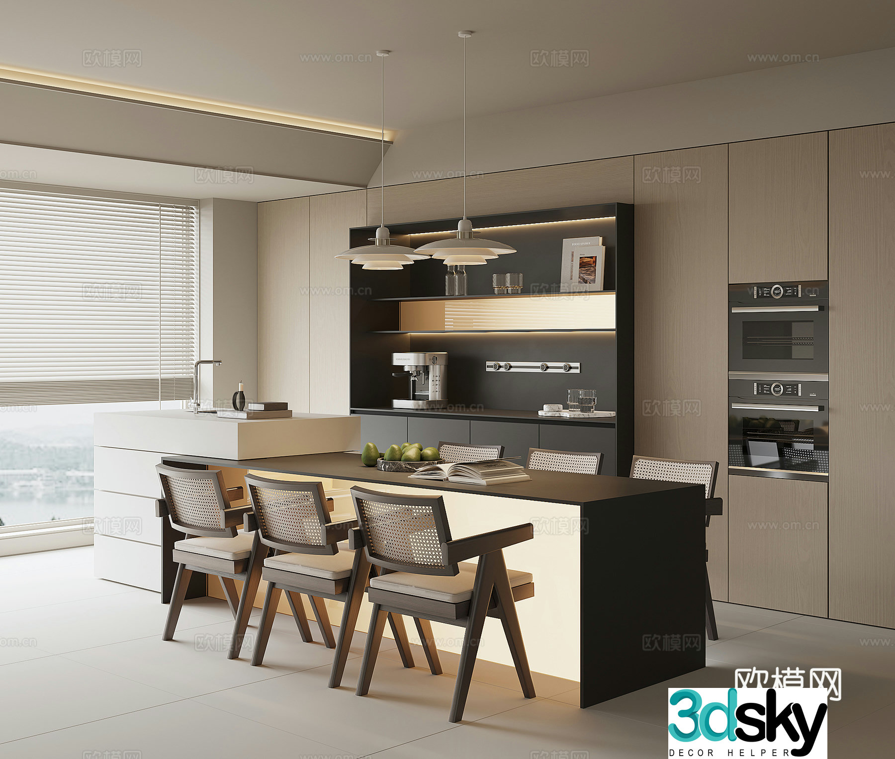 Modern Nakajima Restaurant 3D Model