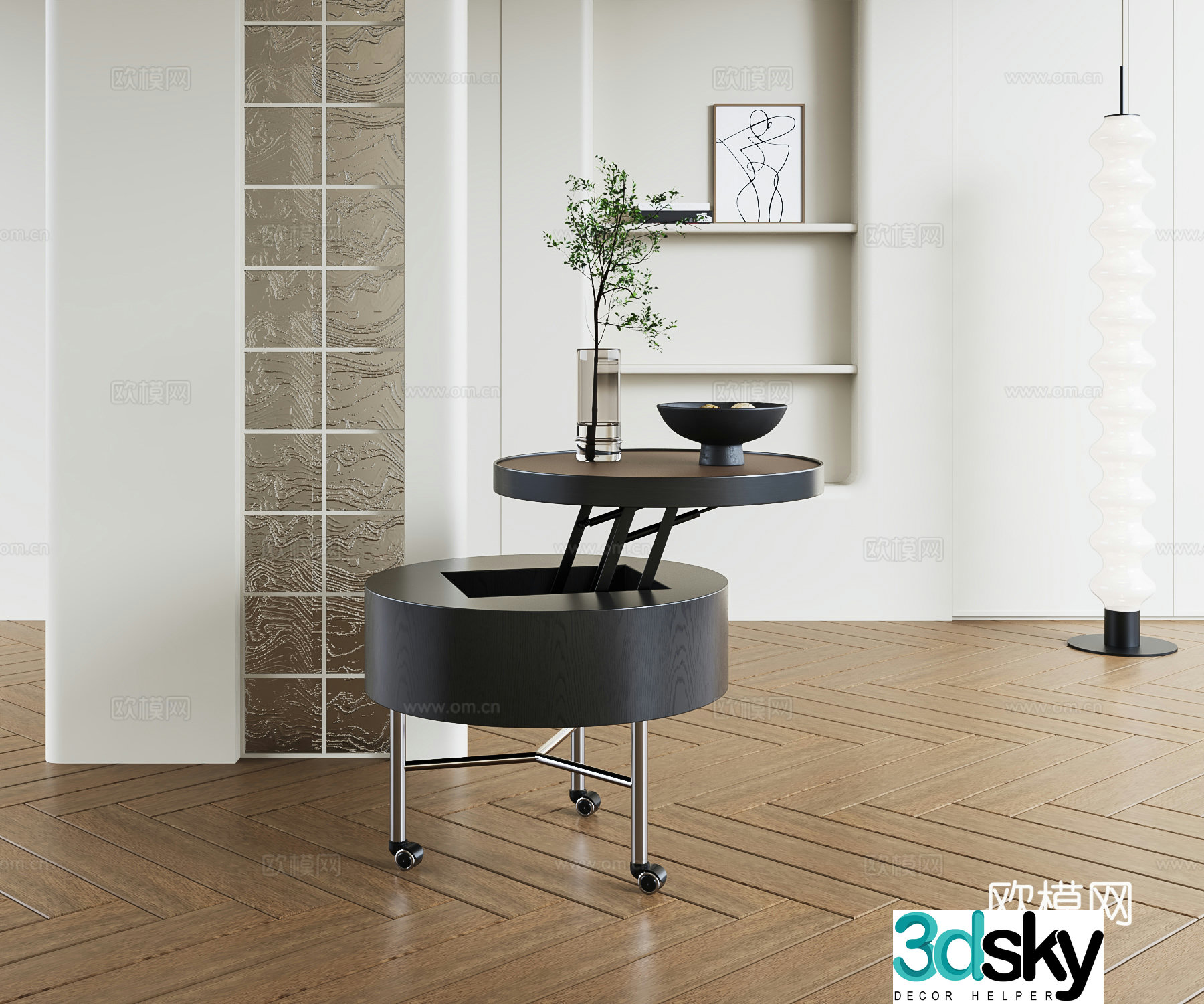 Modern side table 3D model