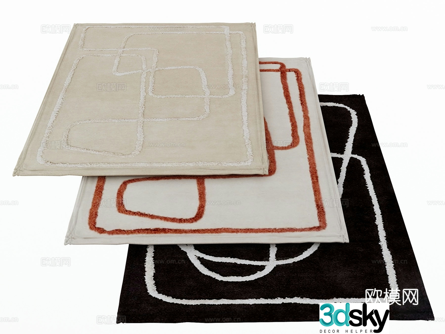 Modern carpet 3d model