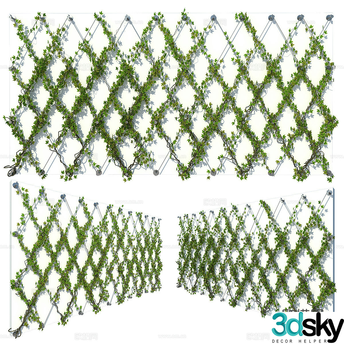 Plant wall fence 3d model
