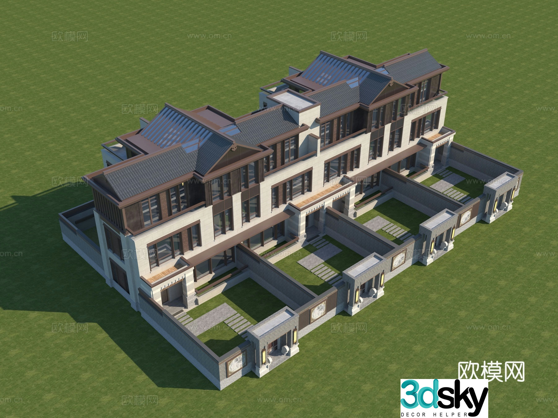 Modern villa appearance 3D model