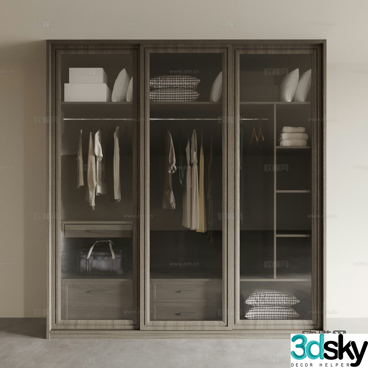 Modern Wardrobe Wardrobe 3d Model