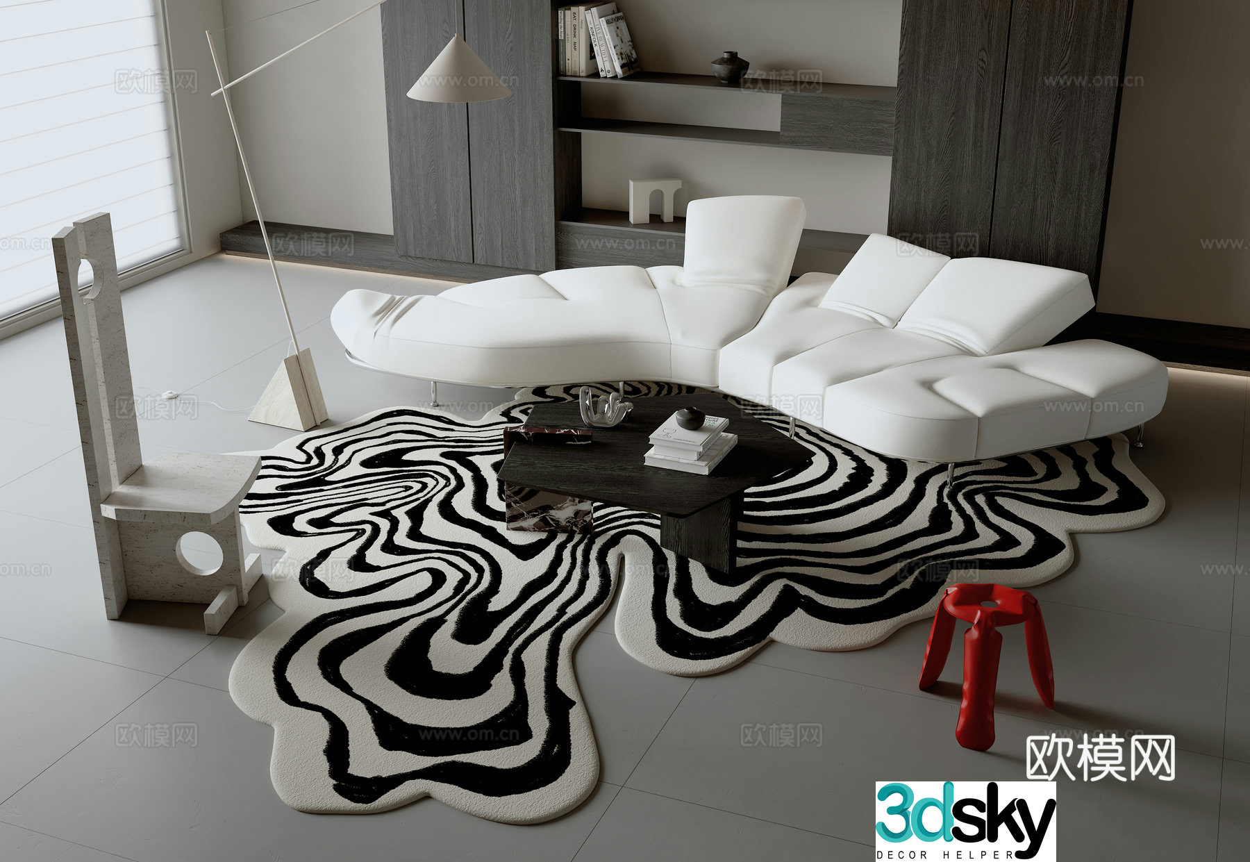 Modern modular sofa 3d model