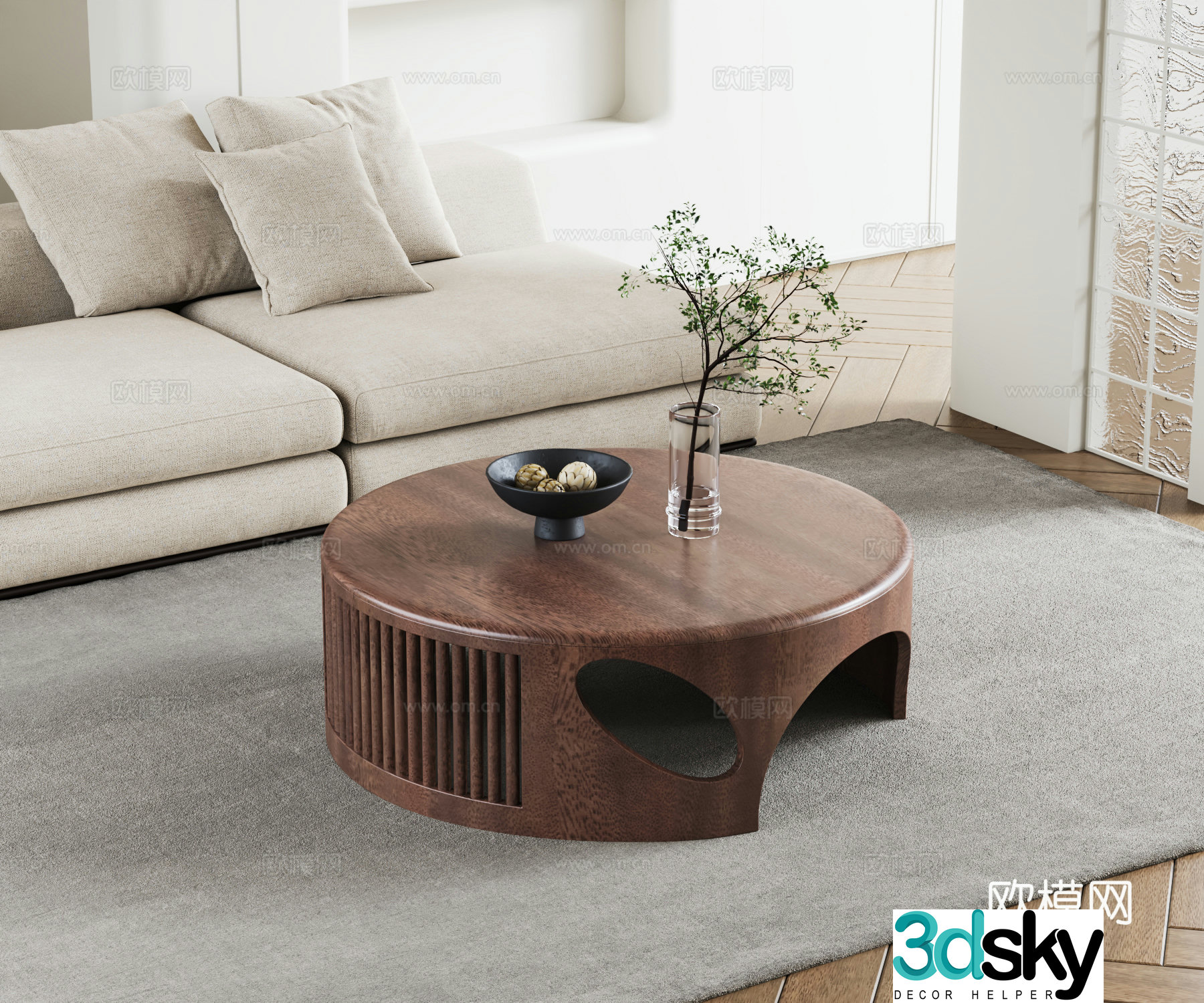 Modern coffee table 3d model