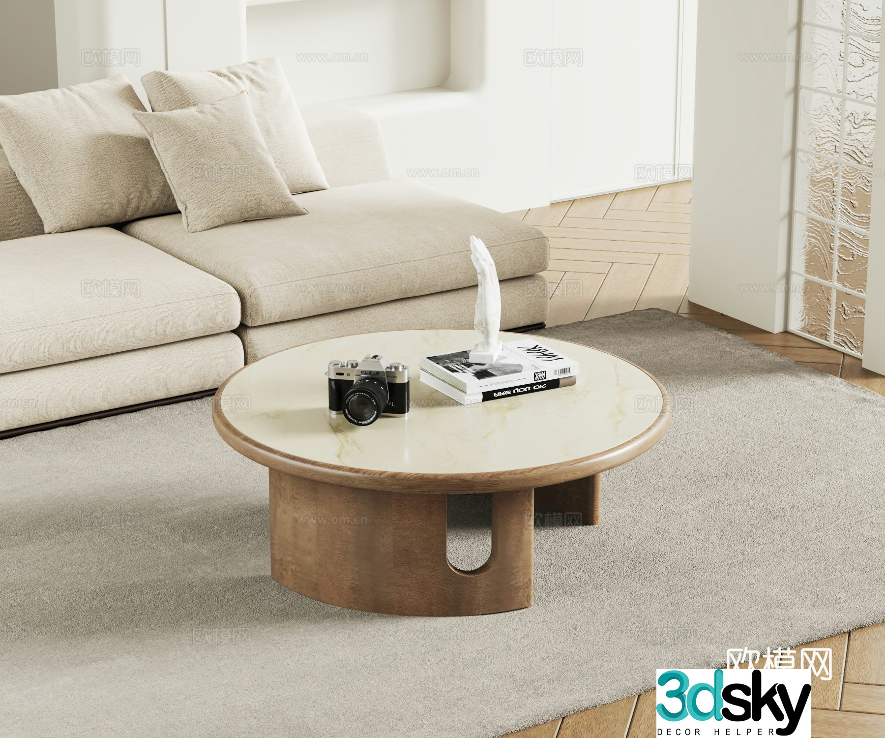 Modern coffee table 3d model