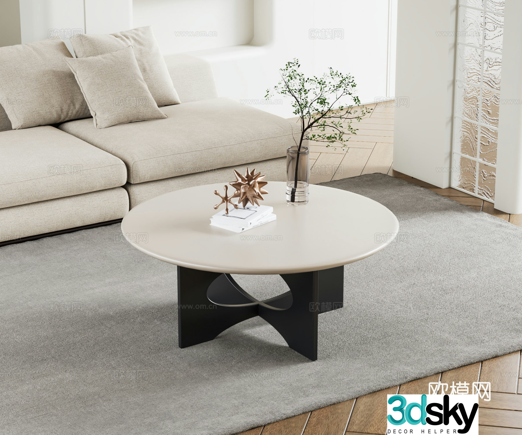 Modern coffee table 3d model