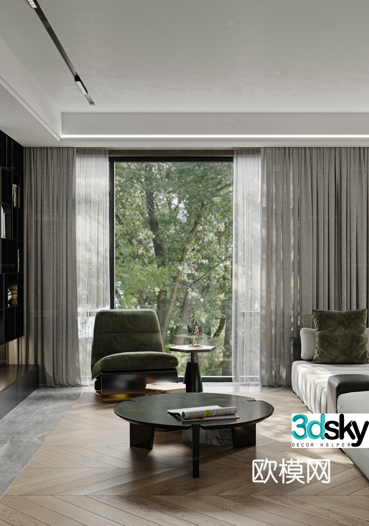 Modern living room 3d model
