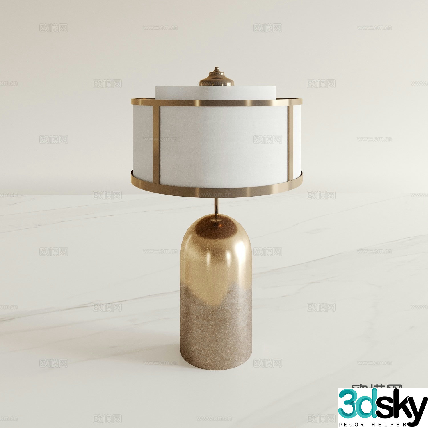 New Chinese style table lamp bedside lamp 3d model