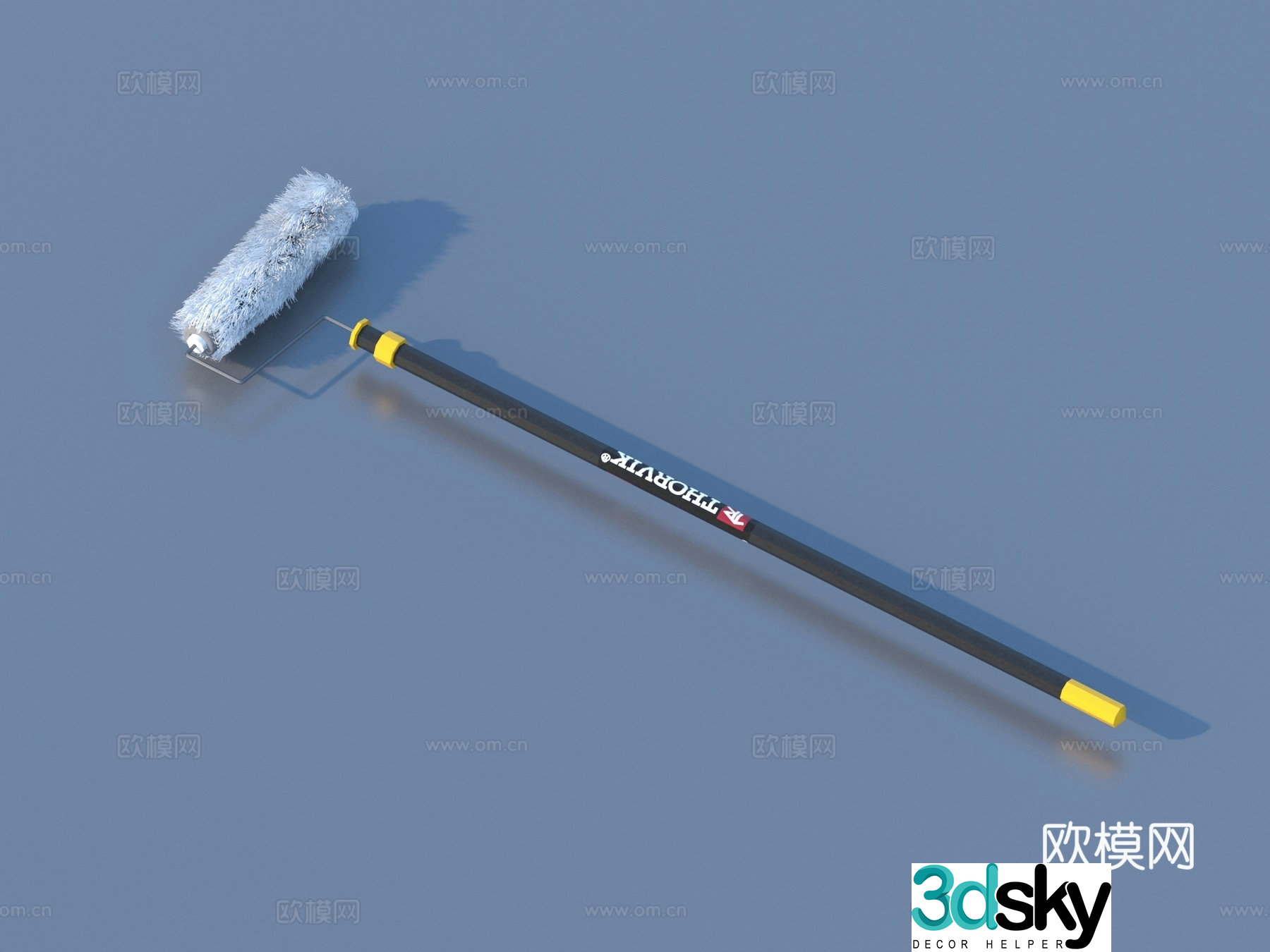 Roller brush brush paint brush 3d model