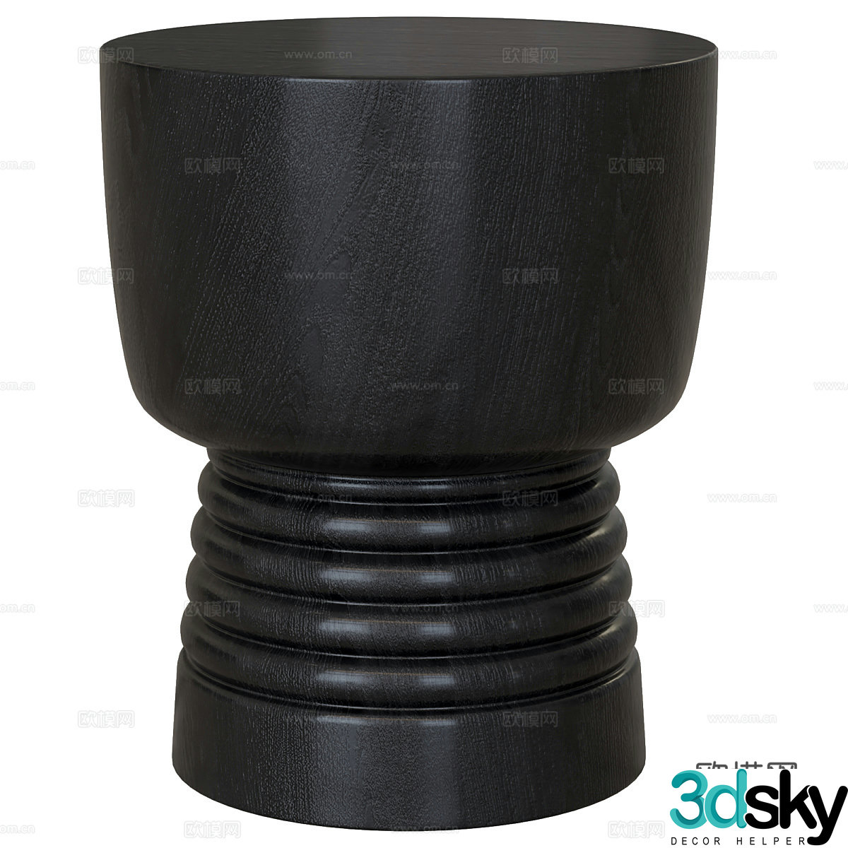 New Chinese stool round stool 3D model