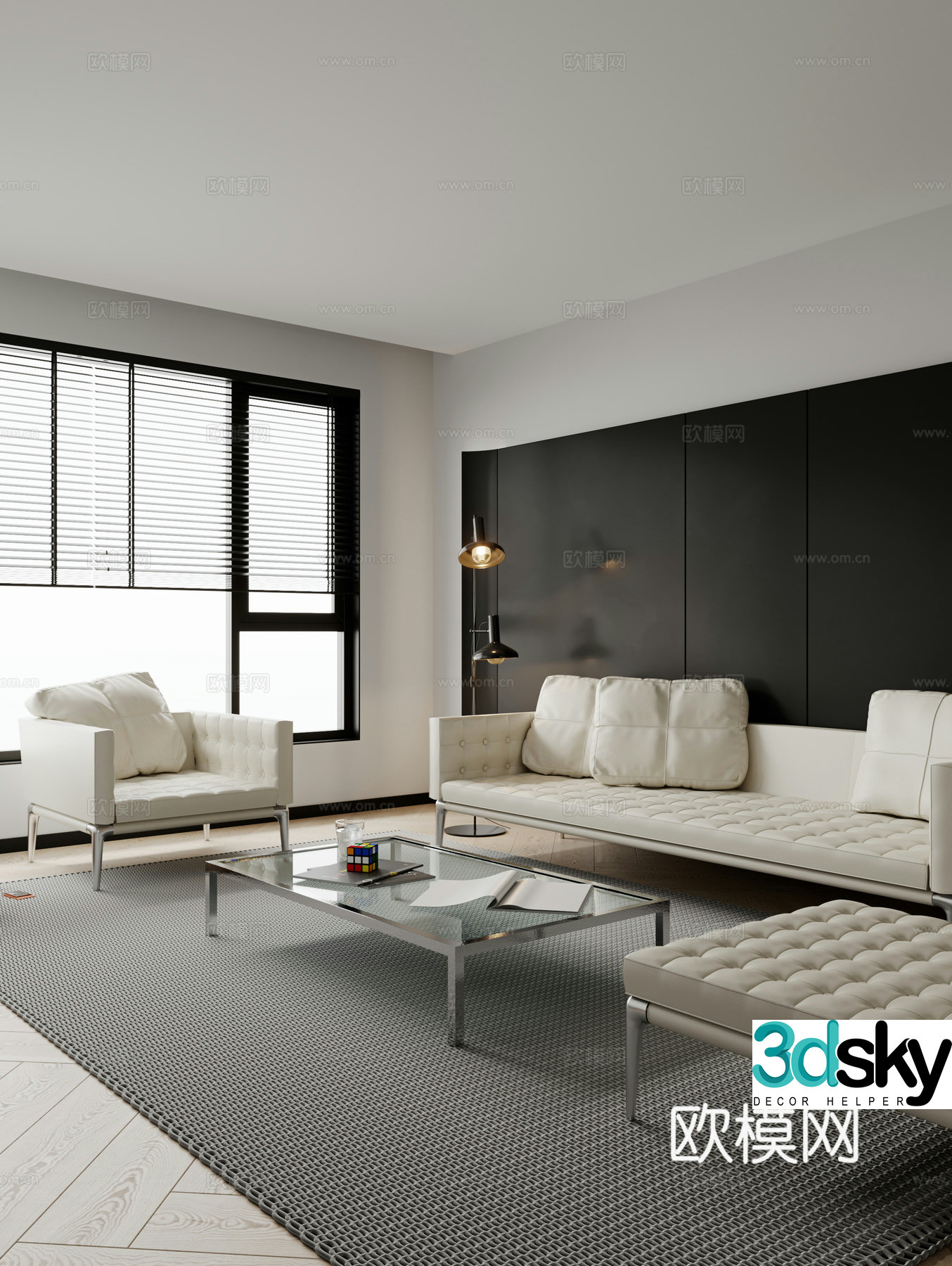 Modern living room 3d model