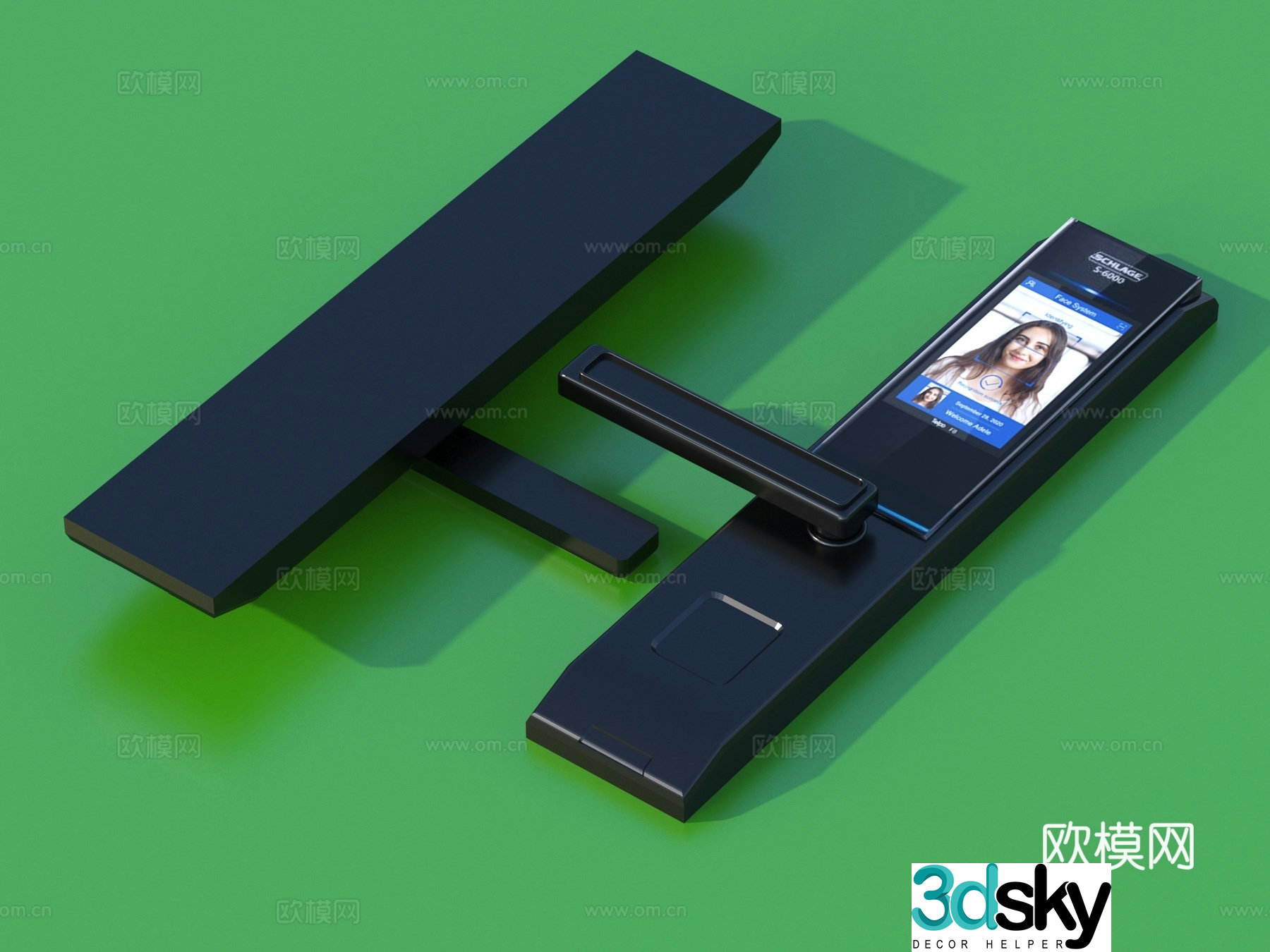 Smart lock Fingerprint lock Password lock 3d model