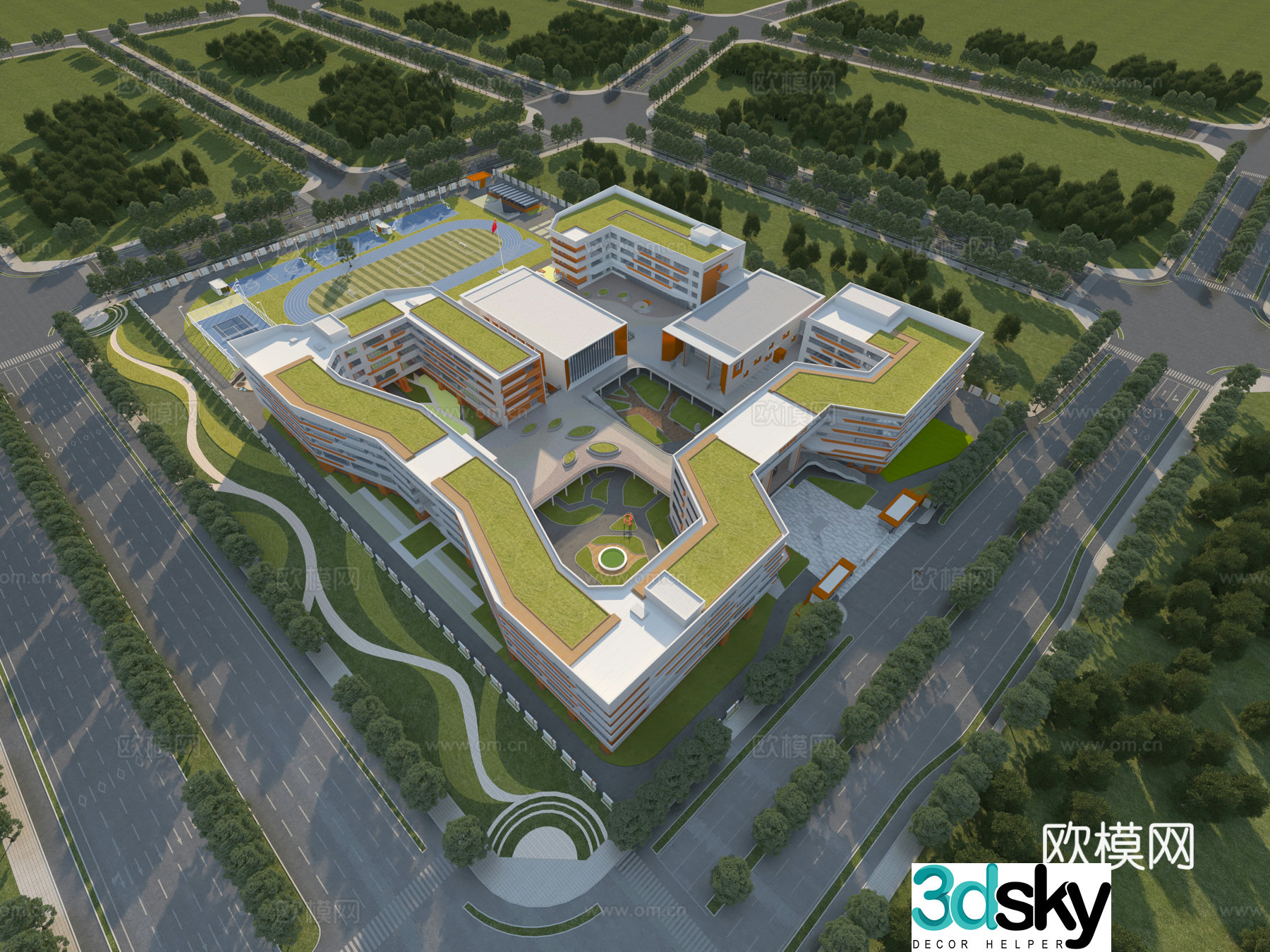Modern learning bird’s eye view 3D model
