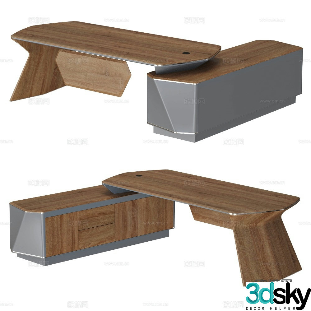Shin Plaza desk workbench table desk desk 3D model