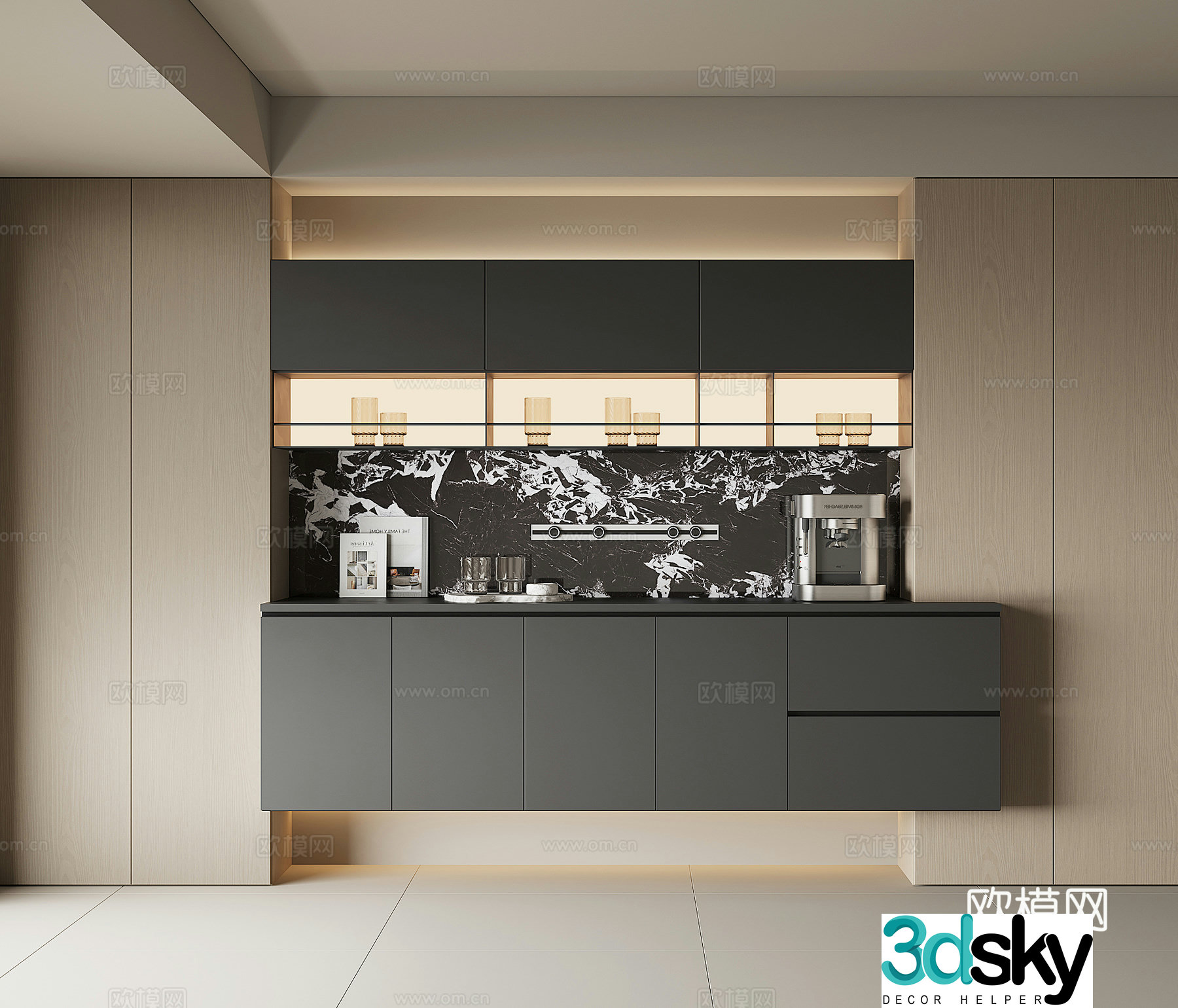 Modern sideboard 3d model