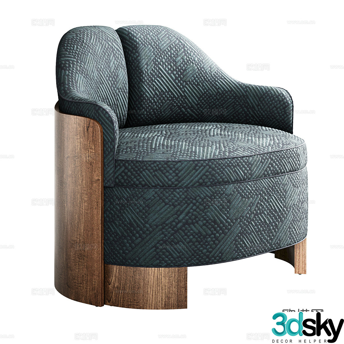 New Chinese single sofa 3D model