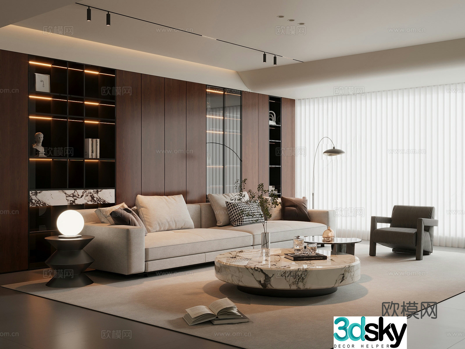 Italian living room 3d model