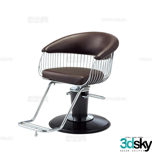 Modern barber chair 3d model