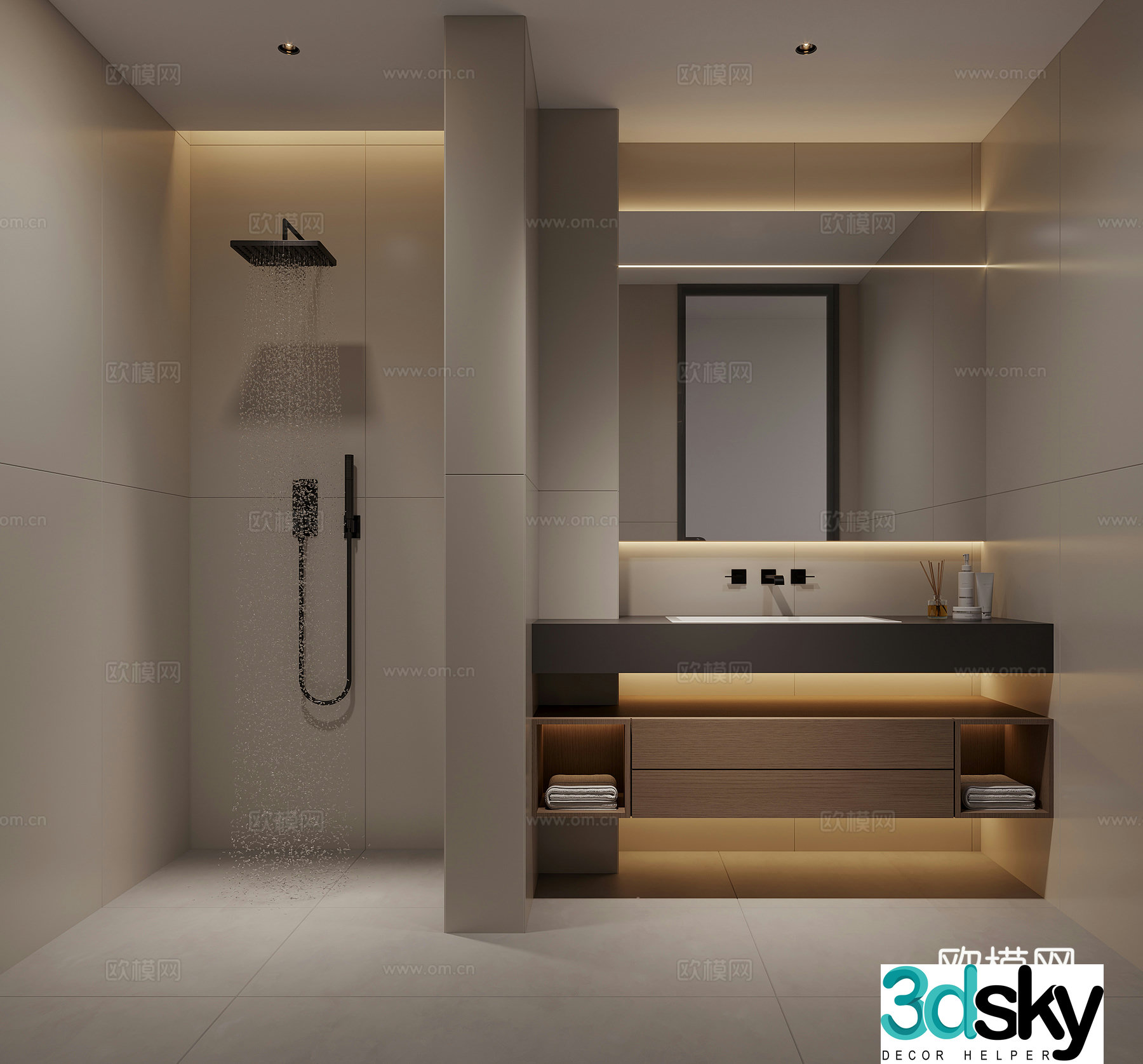 Modern bathroom bathroom 3d model