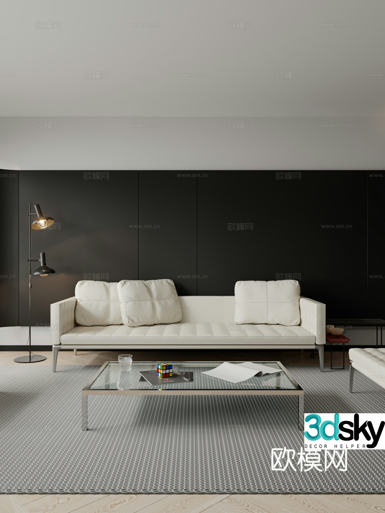 Modern living room 3d model