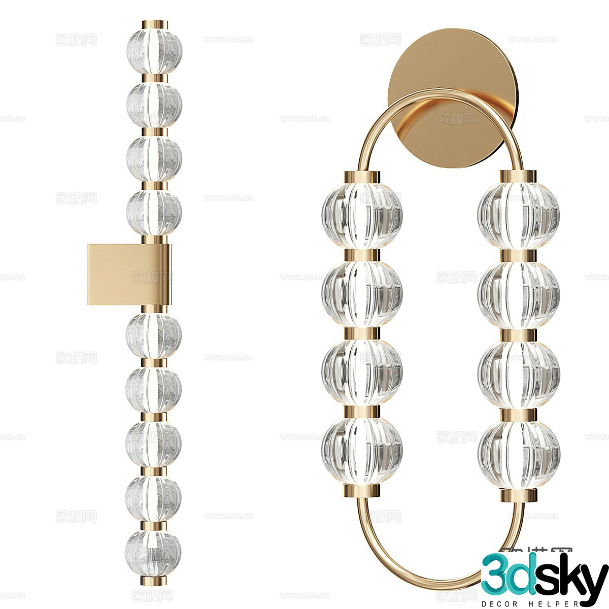 Light luxury wall lamp 3D model